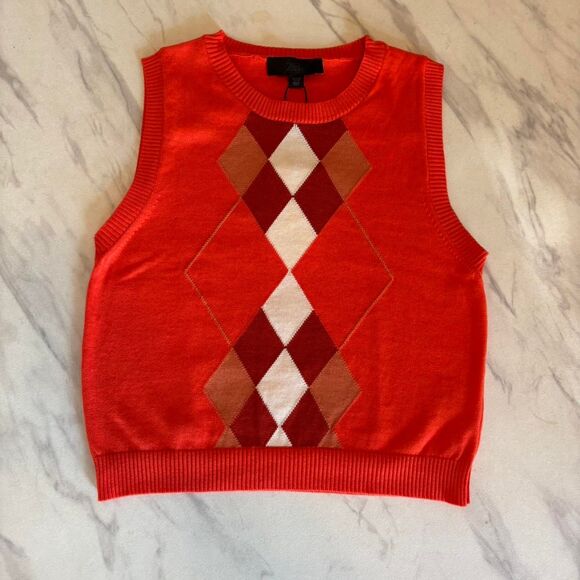 Zara Women's Red and Orange Knit Jersey - Picture 1 of 4